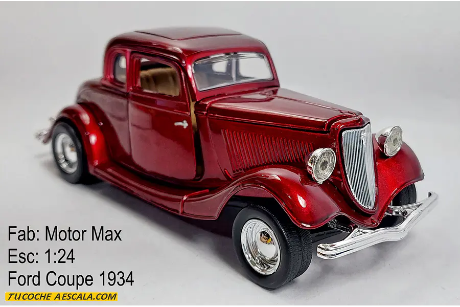 FORD COUPE 1934, Escala 1/24, MARCA MOTOR MAX