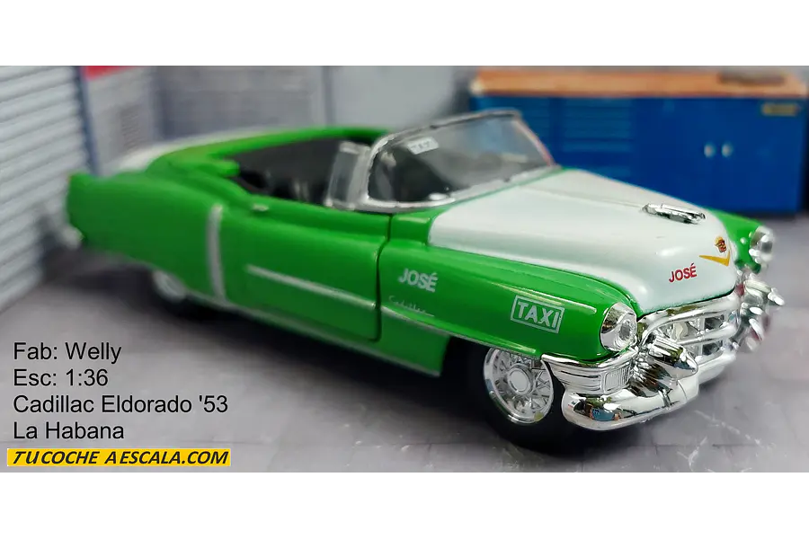 Cadillac Eldorado TAXI DE CUBA Carro A Escala 1/36 De Coleccion 