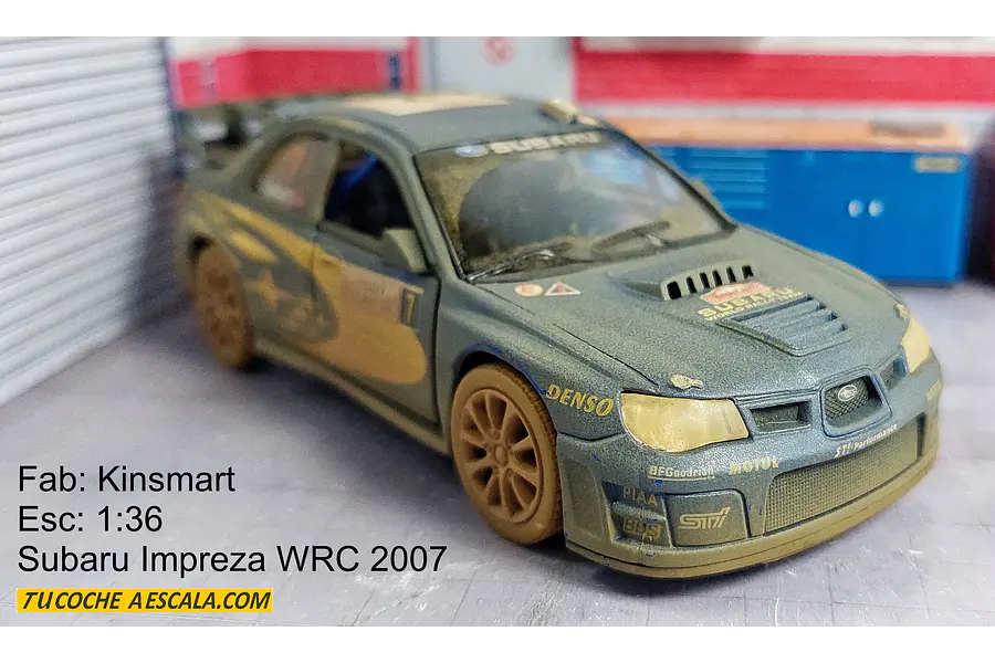 Subaru Impreza Wrc 2007 enbarrado  Escala 1/36, Marca kinsmart