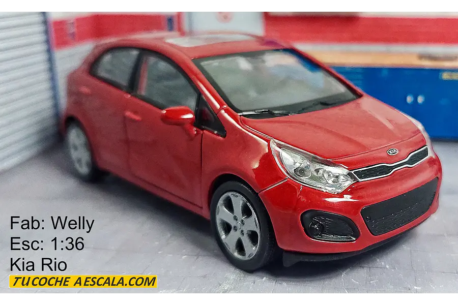 Kia Rio Pride 1/36 de Welly – Carro a Escala Coleccionable