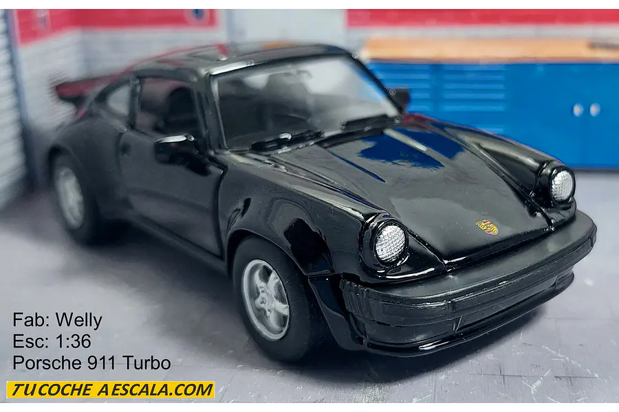 Porsche 911 turbo, Carro A Escala 1/36 welly