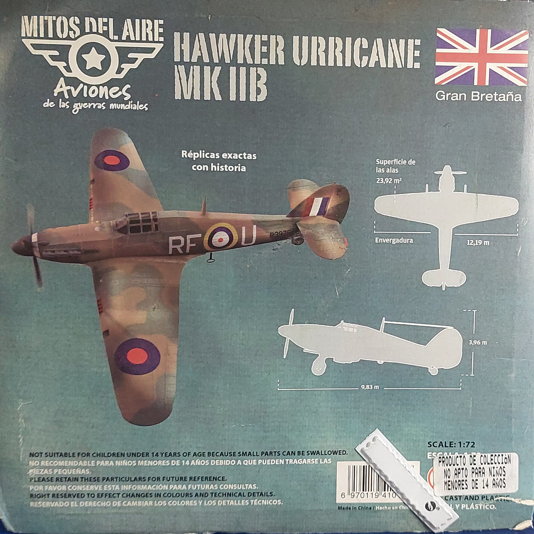 Avion Hawker Hurricane  A Escala Escala 1/72 Mito  Del Aire 5