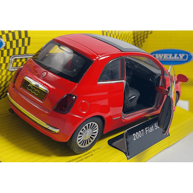 Fiat 500, 2007 Escala 1/36 , MARCA WELLY