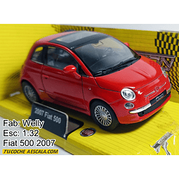 Fiat 500, 2007 Escala 1/36 , MARCA WELLY