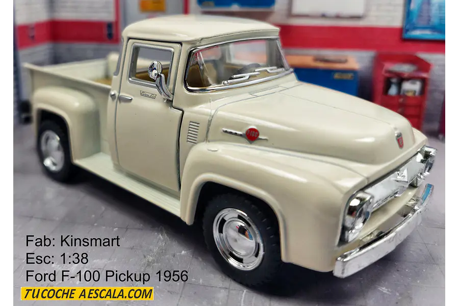 FORD F 100 1956 beige Escala 1/38 Marca Kinsmart