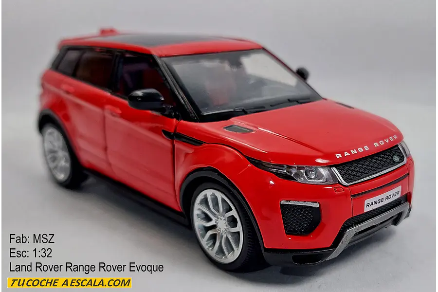 Land Rover Range Rover Evoque roja , A Escala 1/32