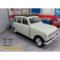Renault 4 BLANCO Escala 1:36 De Coleccion, MARCA WELLY