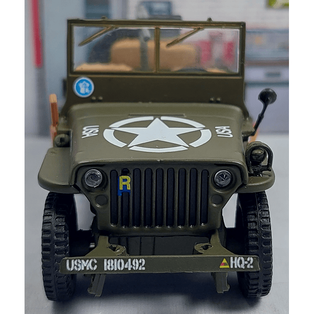 Jeep Willys MB US ARMY MIN GUERRA, Carro A Escala 1/43 Marca Ixo