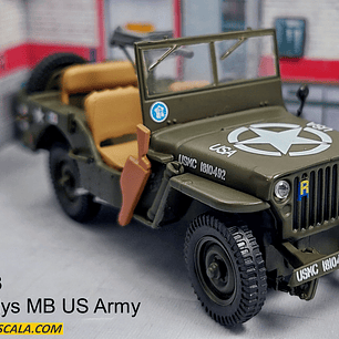Jeep Willys MB US ARMY MIN GUERRA,  Escala 1/43 Marca Ixo