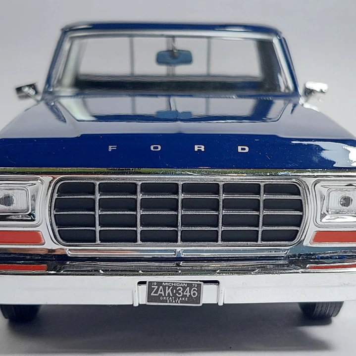 Ford F-150 Custom 1979 Azul, Escala 1/24, De Coleccion 3