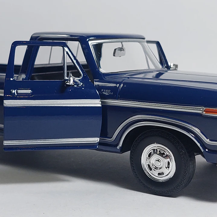 Ford F-150 Custom 1979 Azul, Escala 1/24, De Coleccion 6