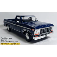 Ford F-150 Custom 1979 Azul, Escala 1/24, De Coleccion