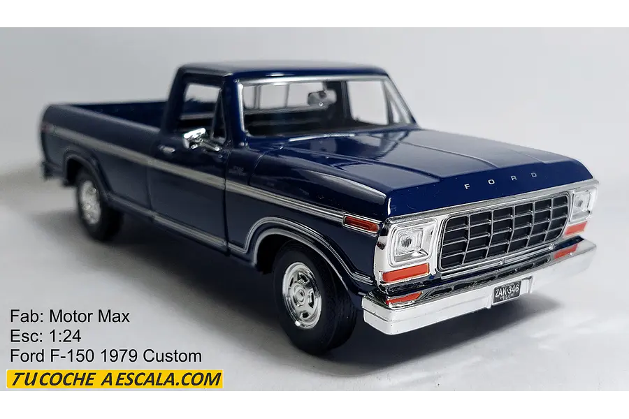 Ford F-150 Custom 1979 Azul, Escala 1/24, De Coleccion