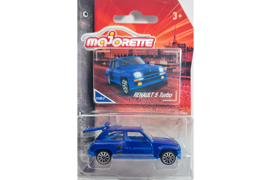 RENAULT 5 TURBO AZUL, Escala 1:64, Marca MAJORETTE COLECCION 2022