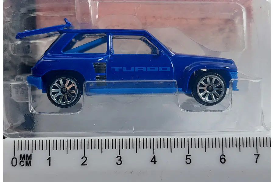 RENAULT 5 TURBO AZUL, Escala 1:64, Marca MAJORETTE COLECCION 2022