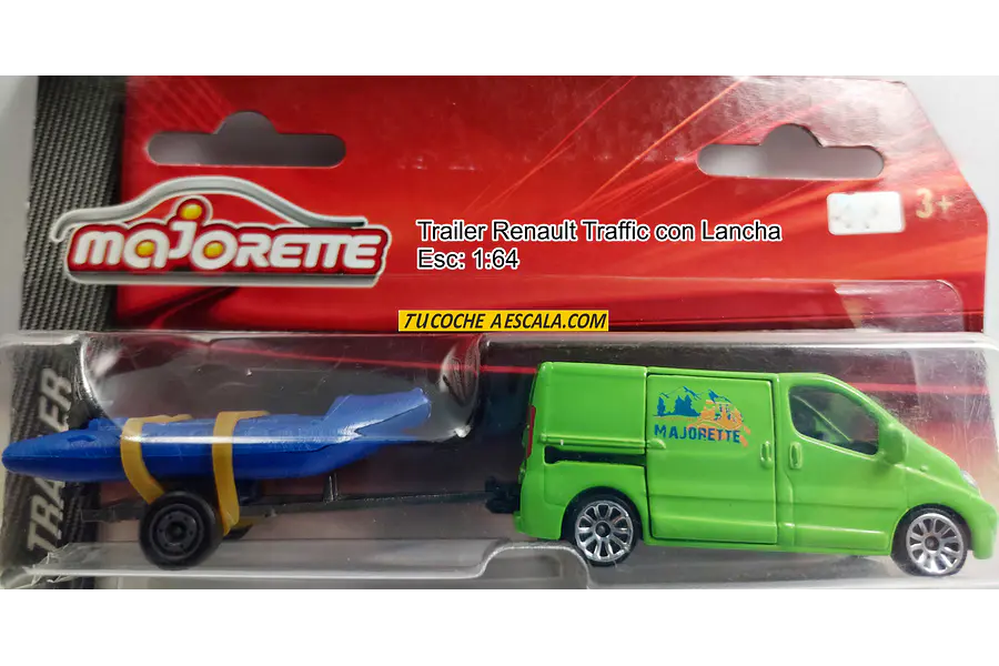 Renault Trafic Y Lancha a Escala, Marca Majorette  