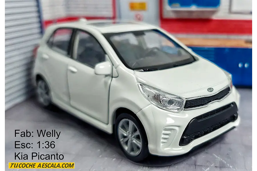 Kia Picanto Blanco Carro A Escala 1/36 Marca Welly