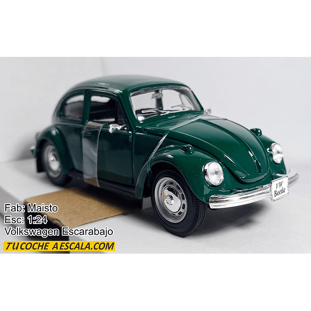 Volkswagen Escarabajo Verde, Escala 1/24,de Coleccion