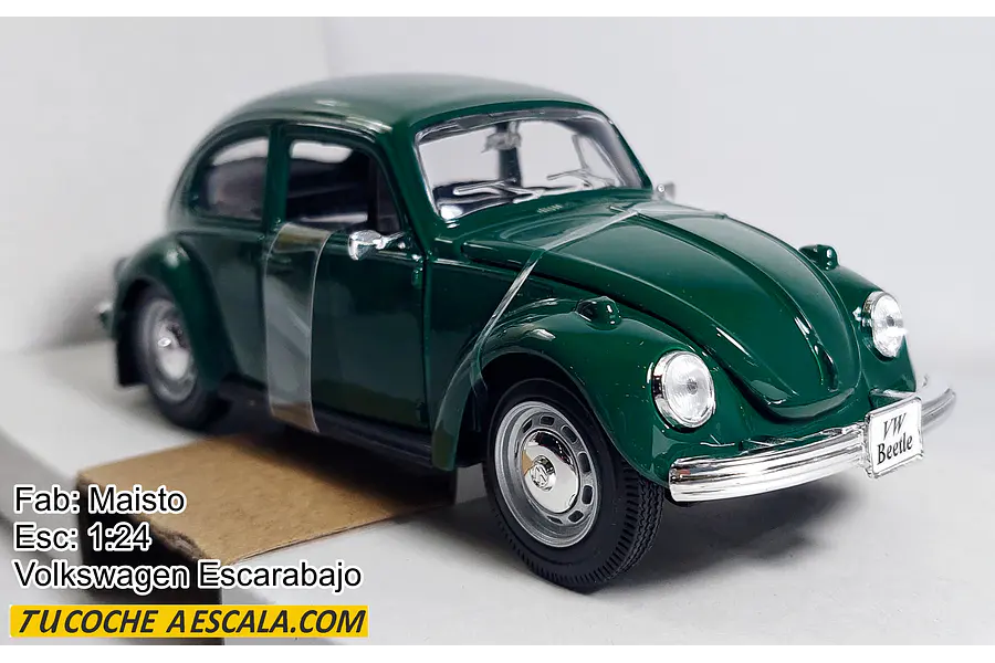 Volkswagen Escarabajo Verde, Escala 1/24,de Coleccion