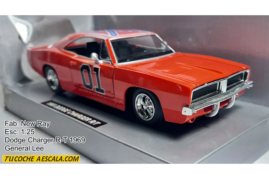 Dodge Charger RT 1969 General Lee, Escala 1/24,