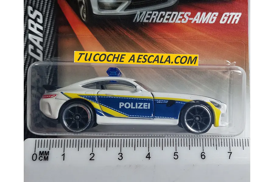 Mercedes Benz Policia AMG GTR Escala 1/64 Marca Majorette  