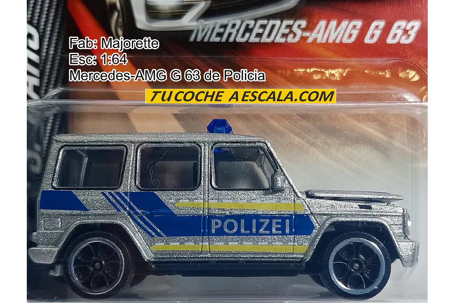 Mercedes Benz policia AMG G 63 Escala 1/64 Marca Majorette