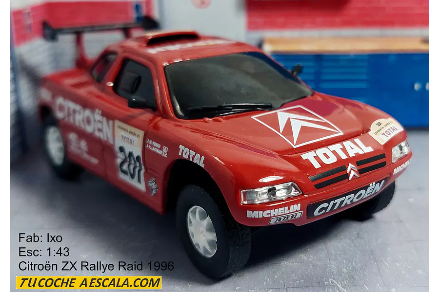CITROEN ZX TALLYE RAID 1996  En Escala 1/43 De Coleccion, Marca Ixo