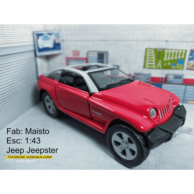 Jeep Jeepster, Carro A Escala De Colección 1:43, marca maisto