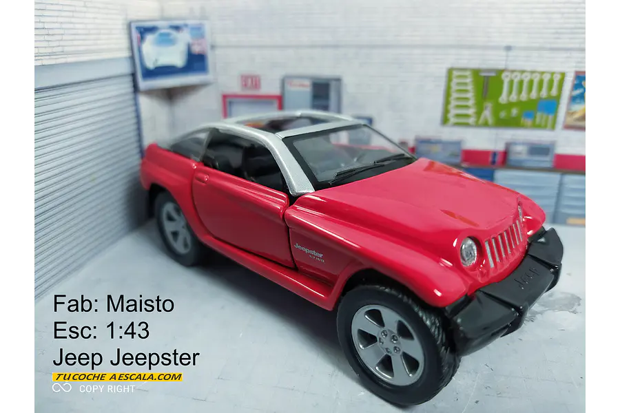 Jeep Jeepster, Carro A Escala De Colección 1:43, marca maisto