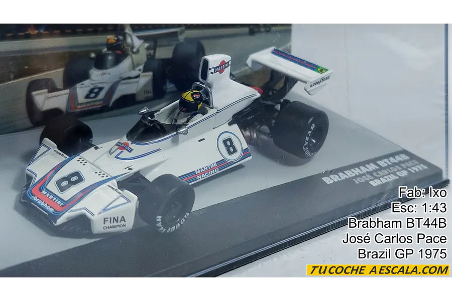 F1 Brabham BT44B 1975, Carlos Pace escala 1/43