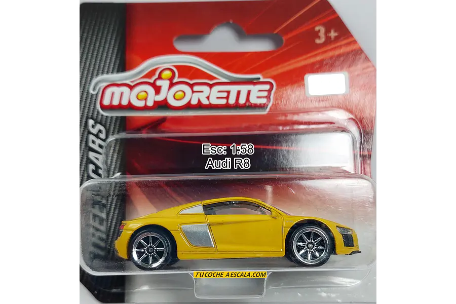 Audi R8 Amarillo de Coleccion Marca Majorette