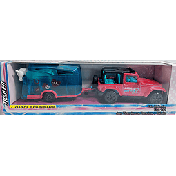 Jeep RUBICON Con Trailer  sin caja Majorette