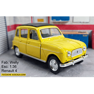 Renault 4 AMARILLO Escala 1:36 De Coleccion, MARCA WELLY