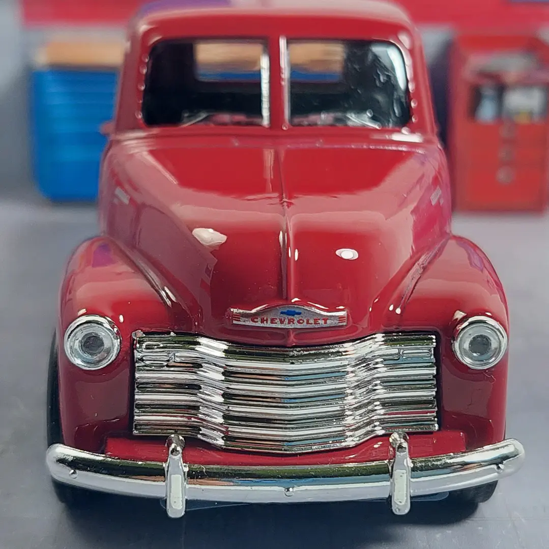 Chevrolet Pickup 1953 3100 Roja Carro A Escala Marca Welly 3