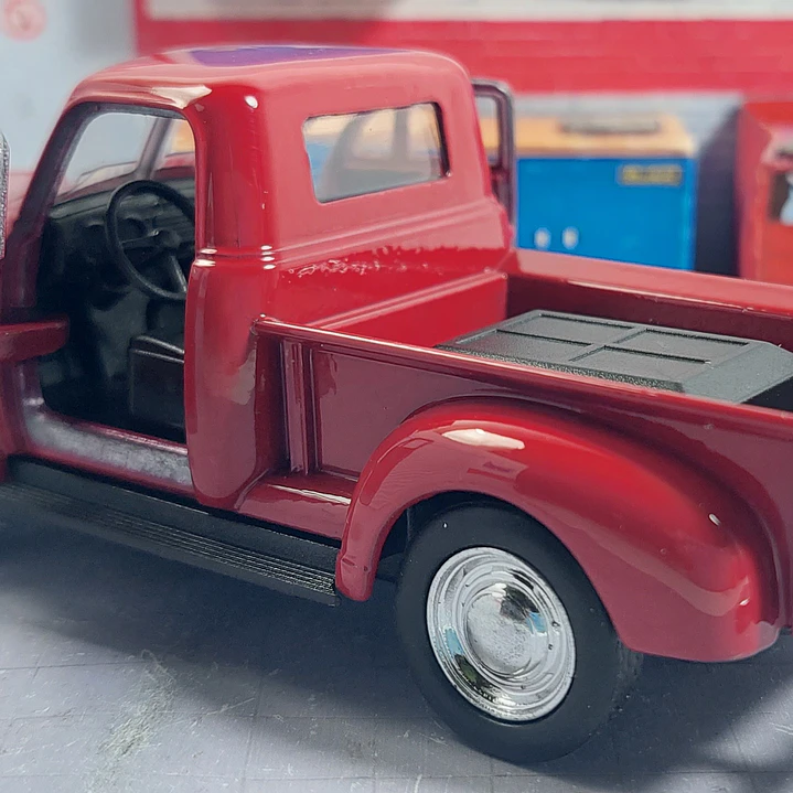 Chevrolet Pickup 1953 3100 Roja Carro A Escala Marca Welly 5