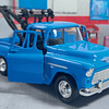 Grua Chevrolet Stepside Tow Truck 1955 Azul Carro A Escala Marca Welly