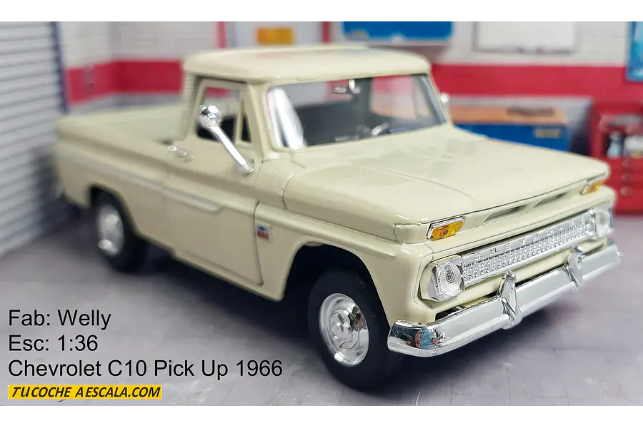 Chevrolet C10 Pick Up 1966, Welly, Escala 1-36