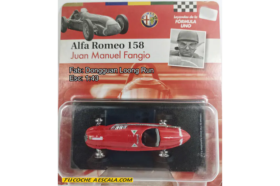 Formula 1 Juan Manuel Fangio, Alfa Romeo 158 Carro A Escala