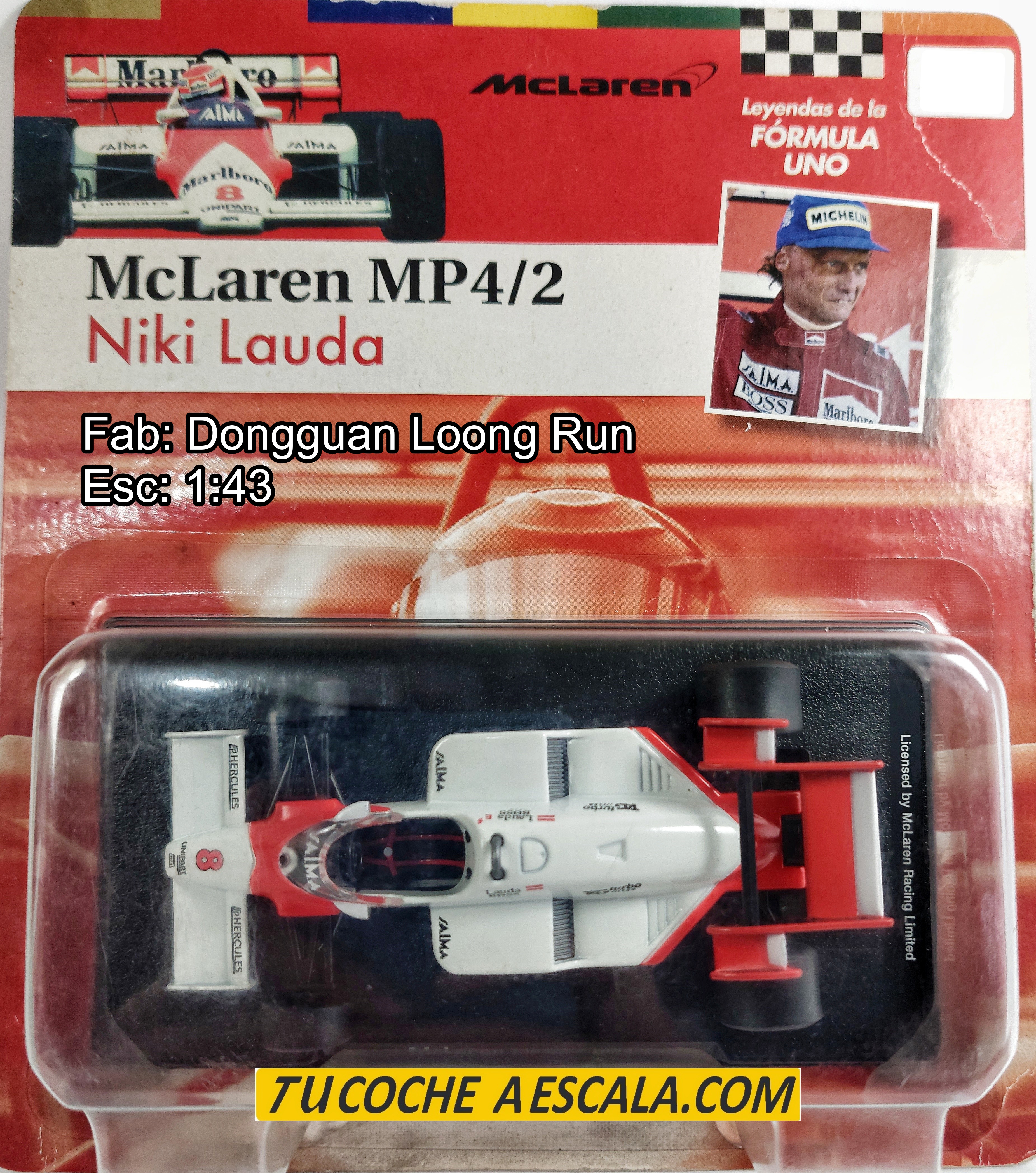 Formula 1 Niki Lauda, Mclaren Mp4/2 1984 Carro A Escala