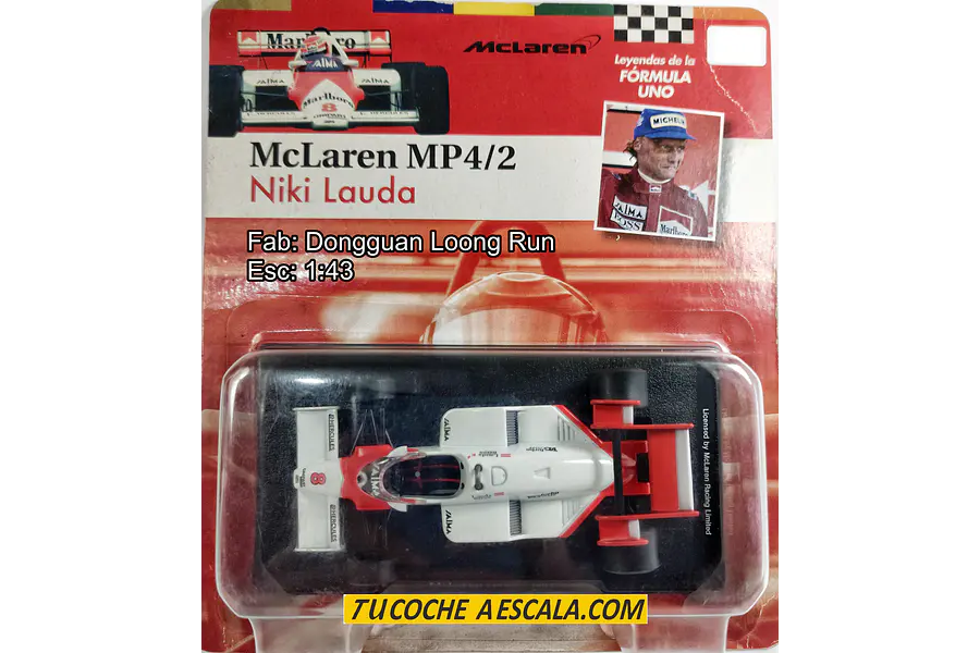 Formula 1 Niki Lauda, Mclaren Mp4/2 1984 Carro A Escala 1/43