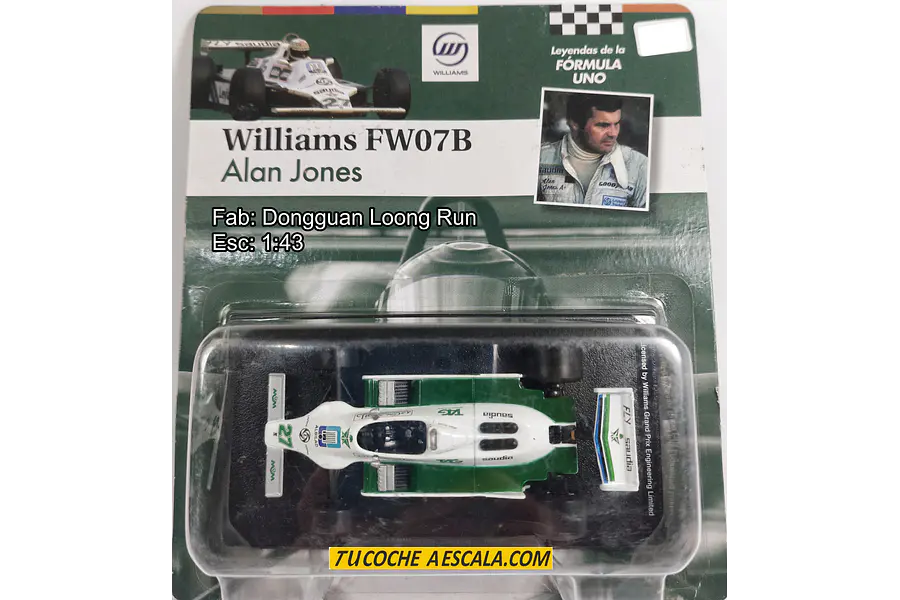 Alan Jones, Williams Fw07b 1980 FORMULA 1 A 1/43 