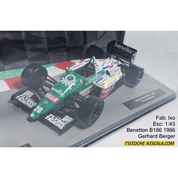 GERHARD BEGER, Benetton B186 1986,  Formula 1, ESCALA 1/43