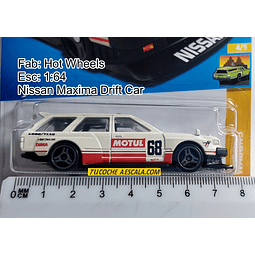 Nissan Maxima Drift Car, Hot Wheels, Escala 1-64