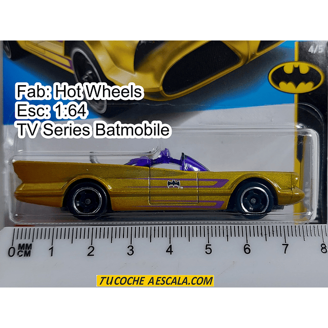 Batmobile TV Series , Hot Wheels, Escala 1-64