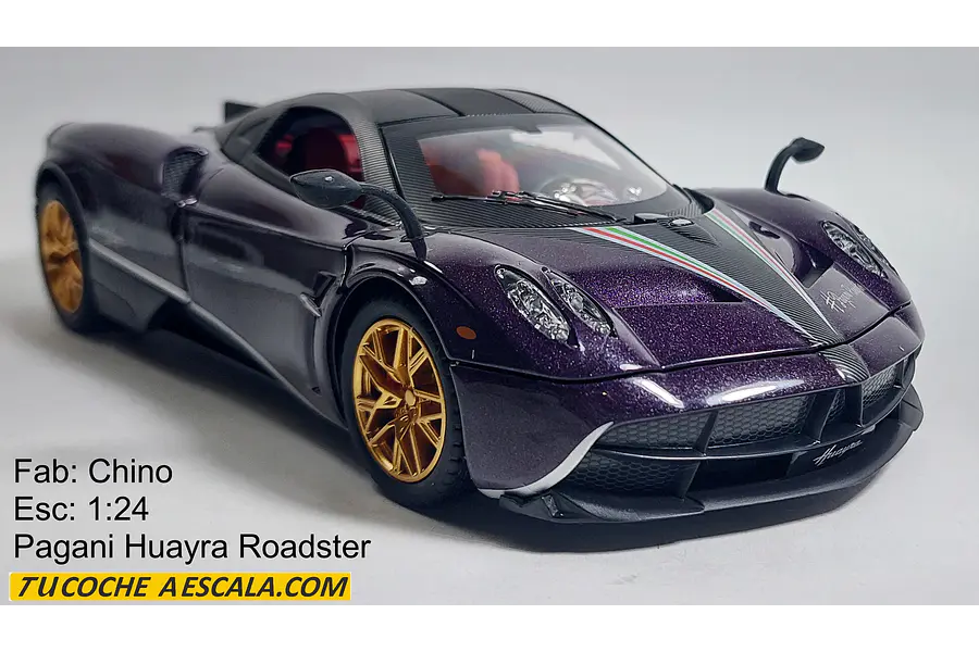 Pagani Huayra Roadster, morado Chino, Escala 1-24
