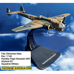 Handley Page Hampden MKI Airplane 83 Squadron Military, Ediciones Atlas, Escala 1-144