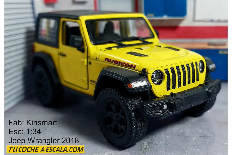 Jeep Wrangler Escala 1/34 Marca Kinsmart
