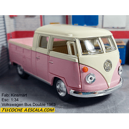 Volkswagen Bus Double 1963, Kinsmart, Escala 1-34