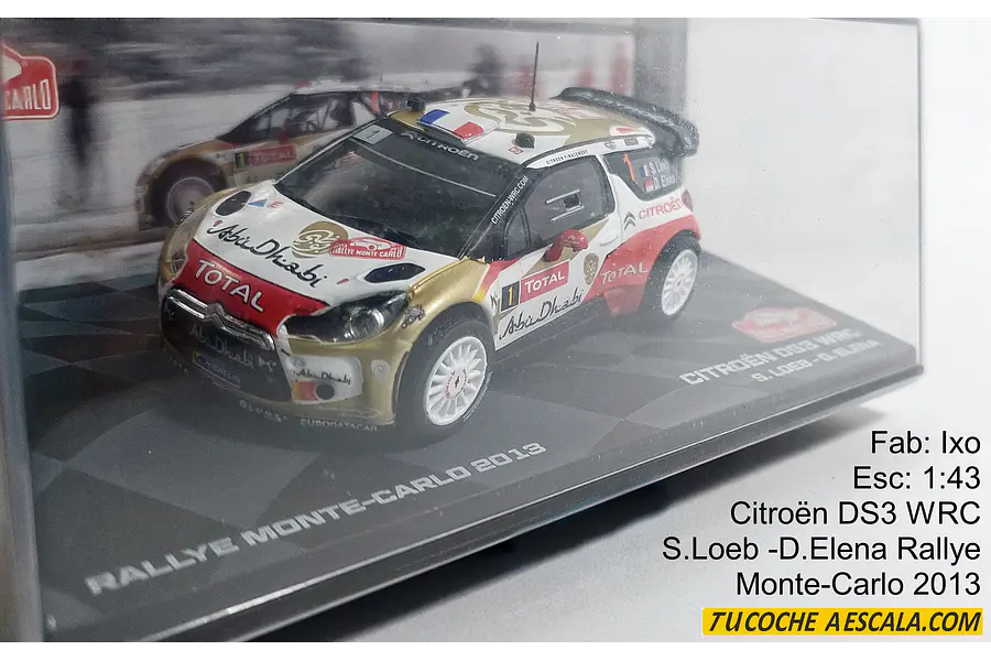 Citroën DS3 WRC S.Loeb -D.Elena Rallye Monte-Carlo 2013, Ixo, Escala 1-43