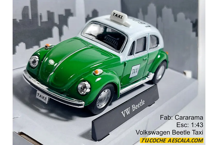 Volkswagen Beetle Taxi, Cararama, Escala 1-43